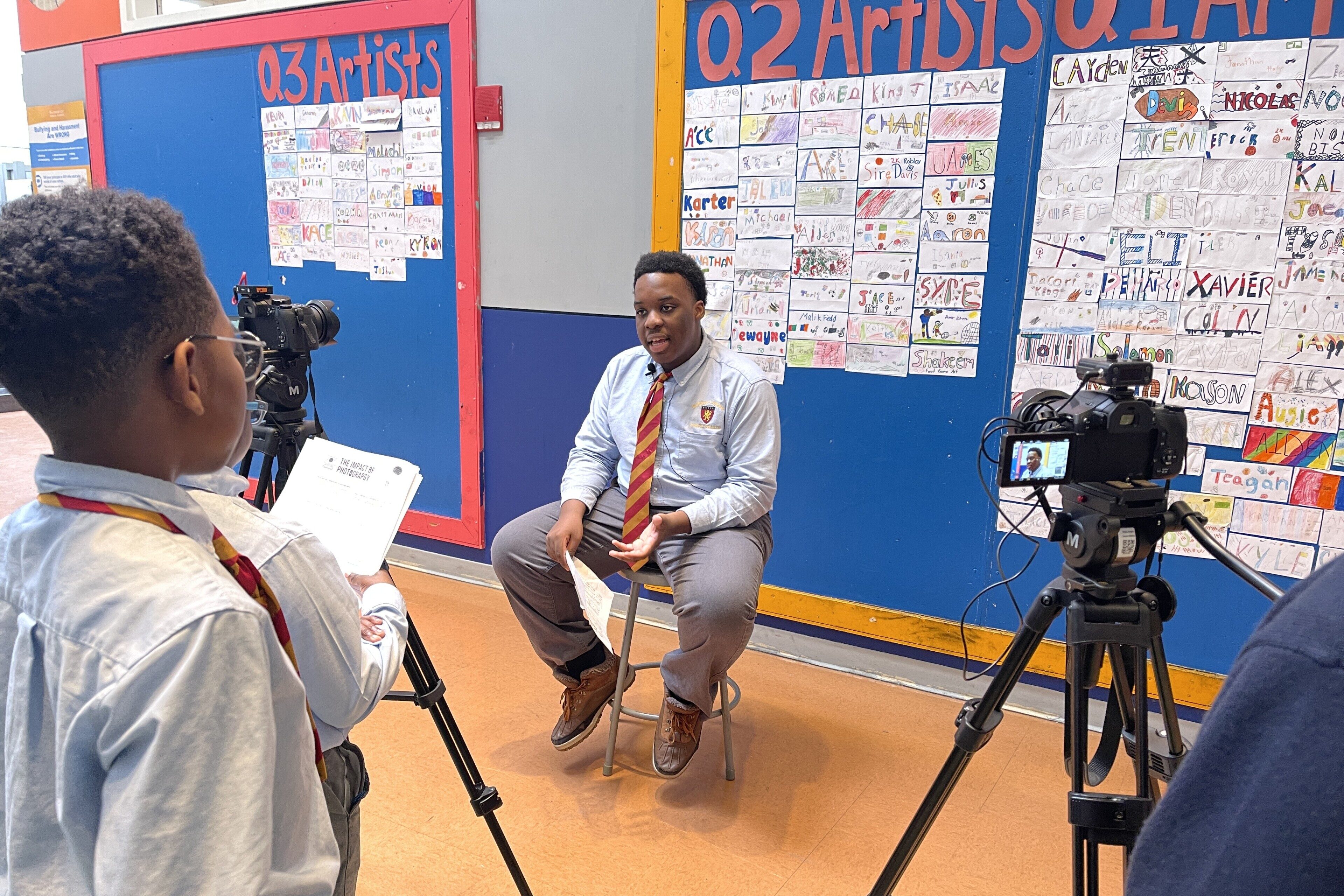 Photography instructor teaching a workshop class